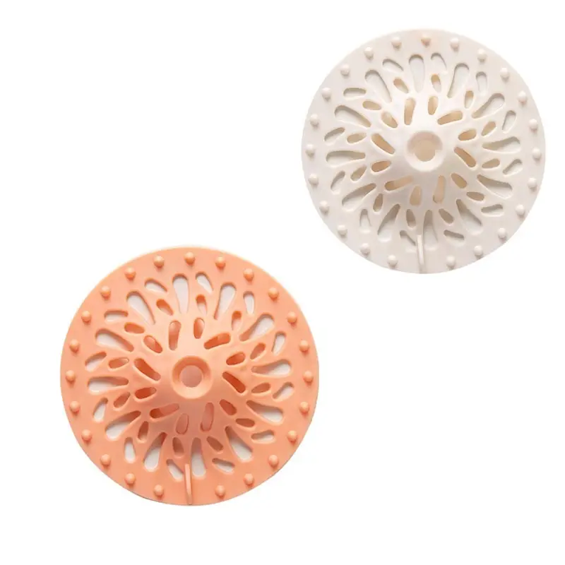 2pcs Silicone Floor Drain Covers - Hair Catcher, Easy to Install & Clean Suitable for Bathroom, Bathtub ，Kitchen