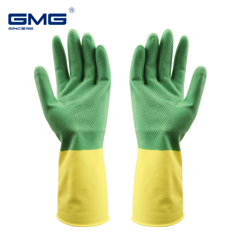 Waterproof Latex Dishwashing Gloves with Durable Cotton Lining High Performance Cleaning Gloves for Kitchen Use