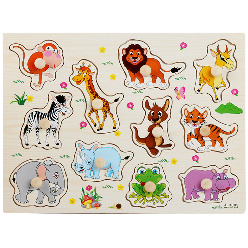 Handheld Puzzle Wooden Early Education Toy for Children