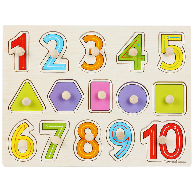 Handheld Puzzle Wooden Early Education Toy for Children