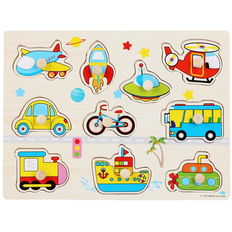 Handheld Puzzle Wooden Early Education Toy for Children