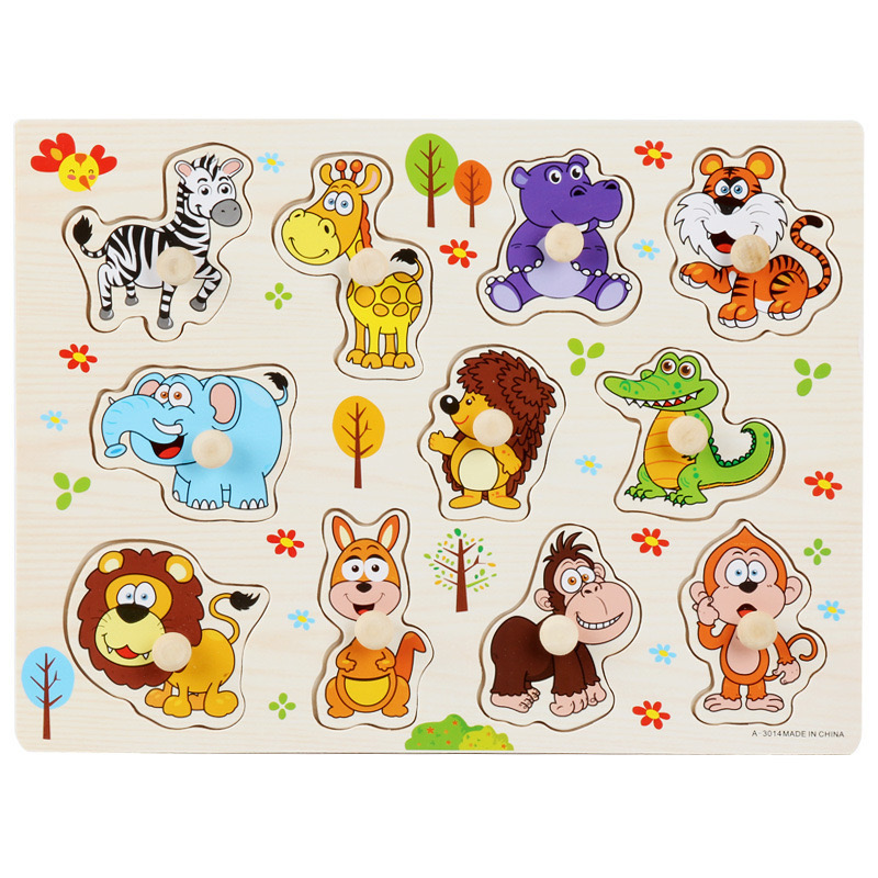 Handheld Puzzle Wooden Early Education Toy for Children