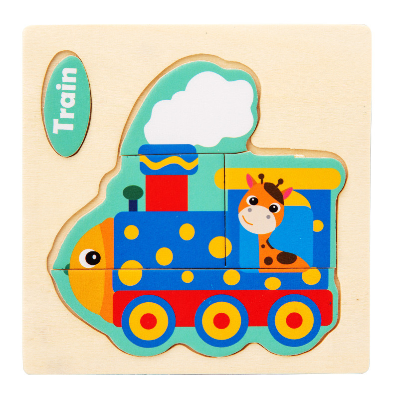 Infant Wooden Zoo Puzzle: Cognitive Animal Shape Sorting Game (1 Piece)