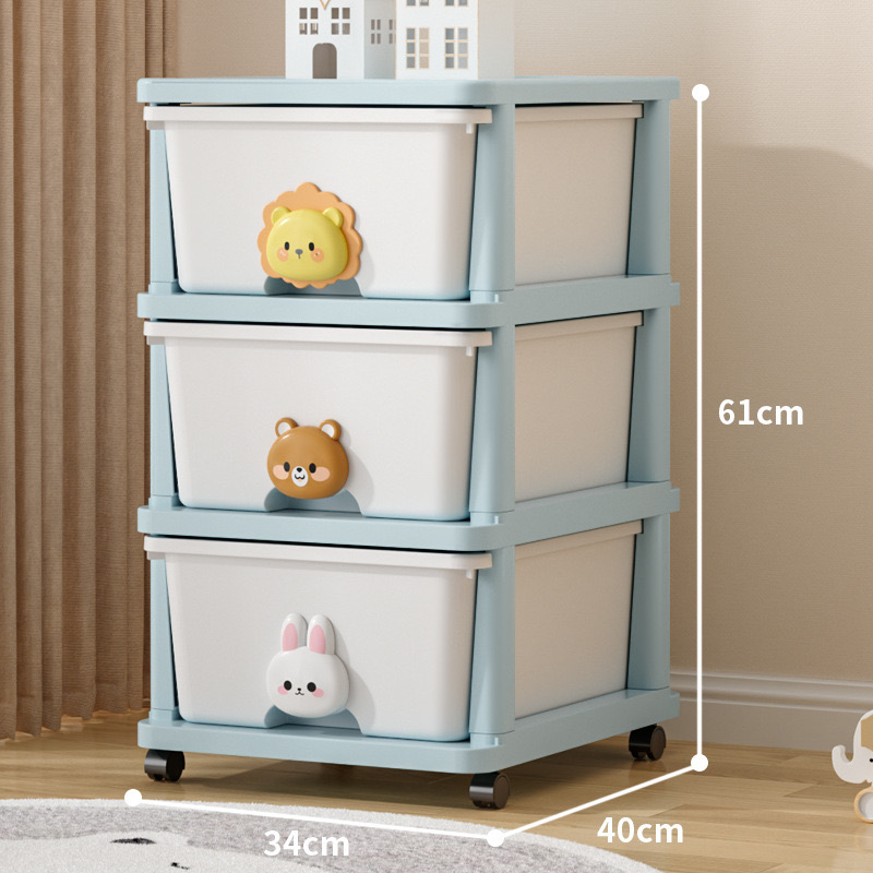 Cute Cartoon Multi-tier Storage Cabinet With Drawers