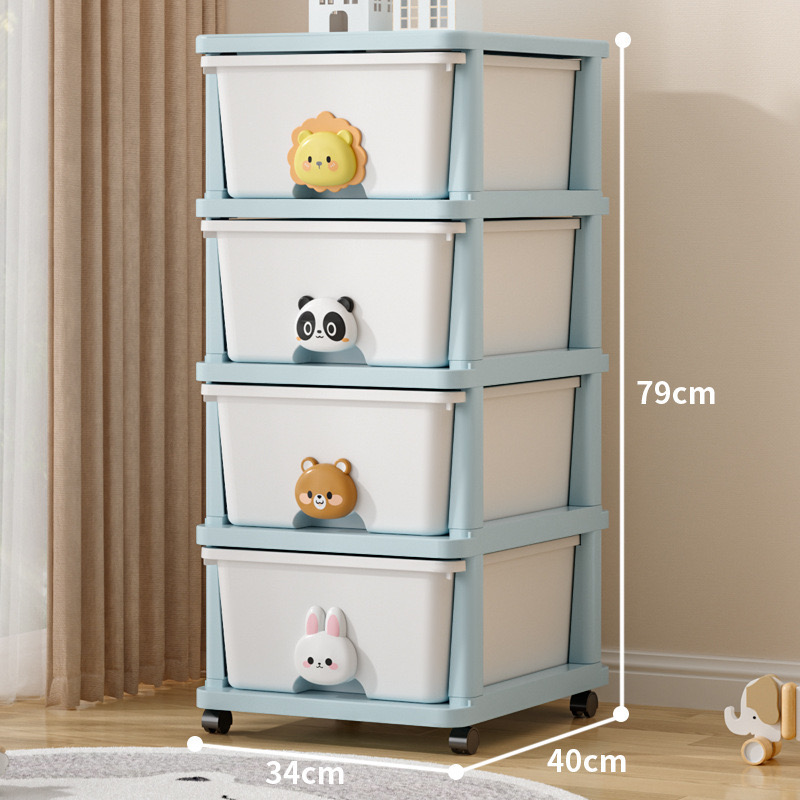 Cute Cartoon Multi-tier Storage Cabinet With Drawers