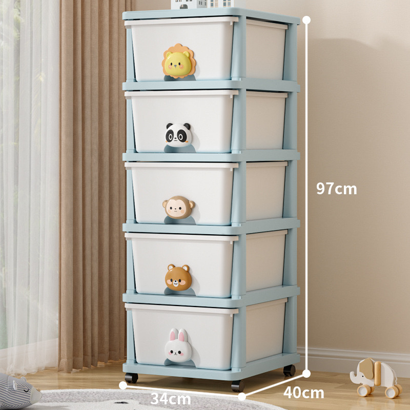 Cute Cartoon Multi-tier Storage Cabinet With Drawers