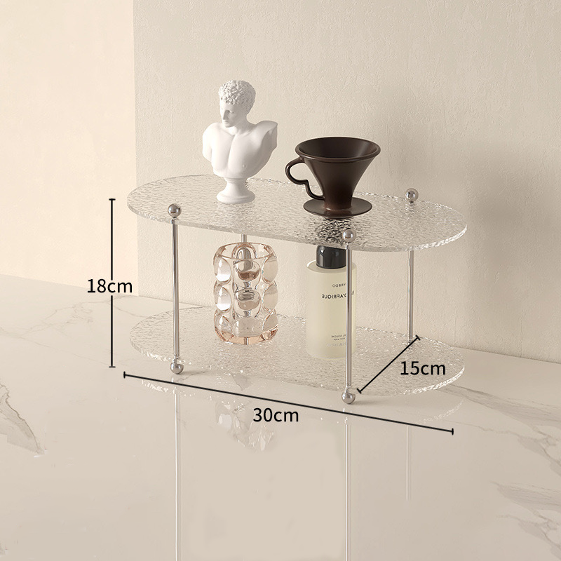 Makeup Organizer 2-Layer Cup Holder Display Rack Perfume Shelf