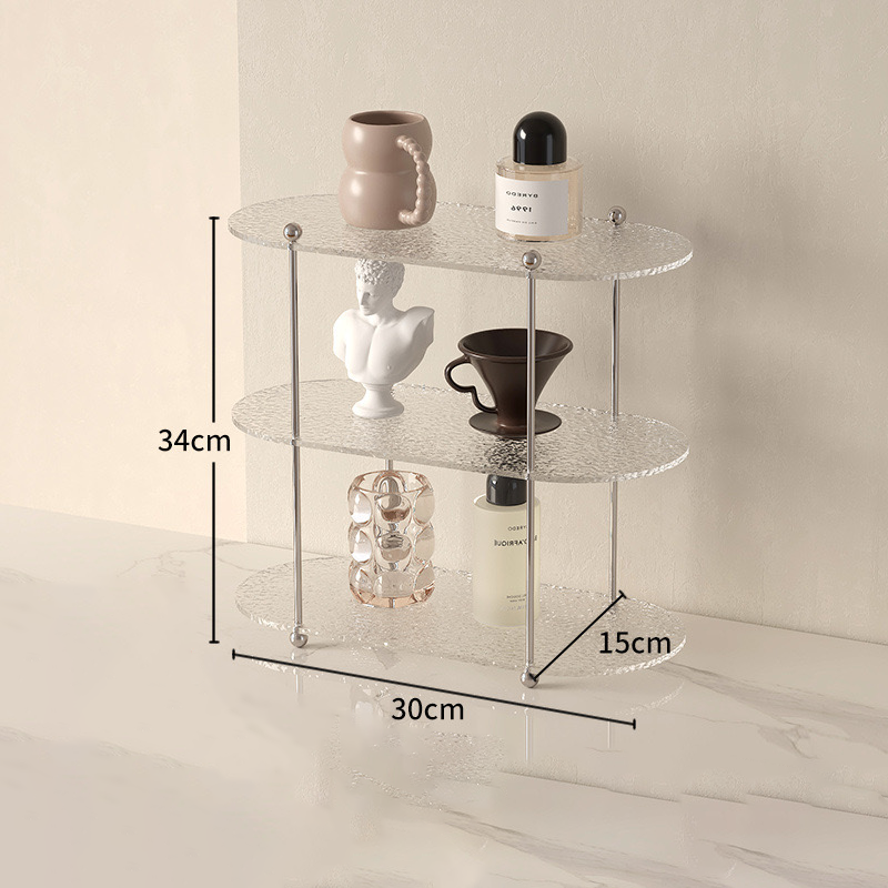 Makeup Organizer 2-Layer Cup Holder Display Rack Perfume Shelf