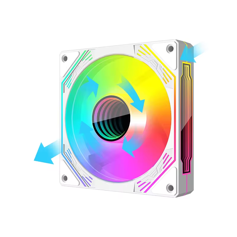 COOLMOON Infinity Mirror PWM 120MM Case Fan V12 High Quality Gaming PC ARGB Fan 5V 3PIN SYNC In Stock Computer Fan