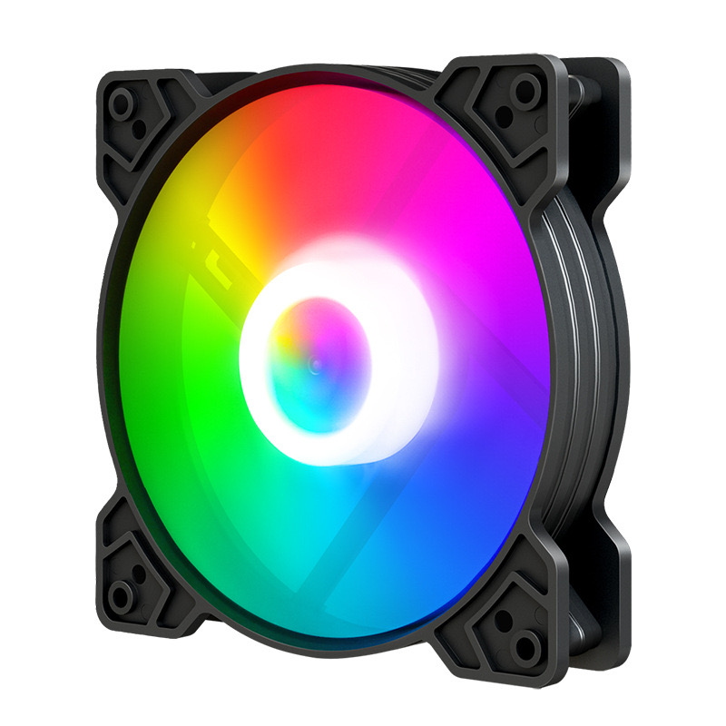 Case Fan 120mm Moon Shadow Computer Fan Radiator Fixed Color 4PIN to PSU Cooling Fan