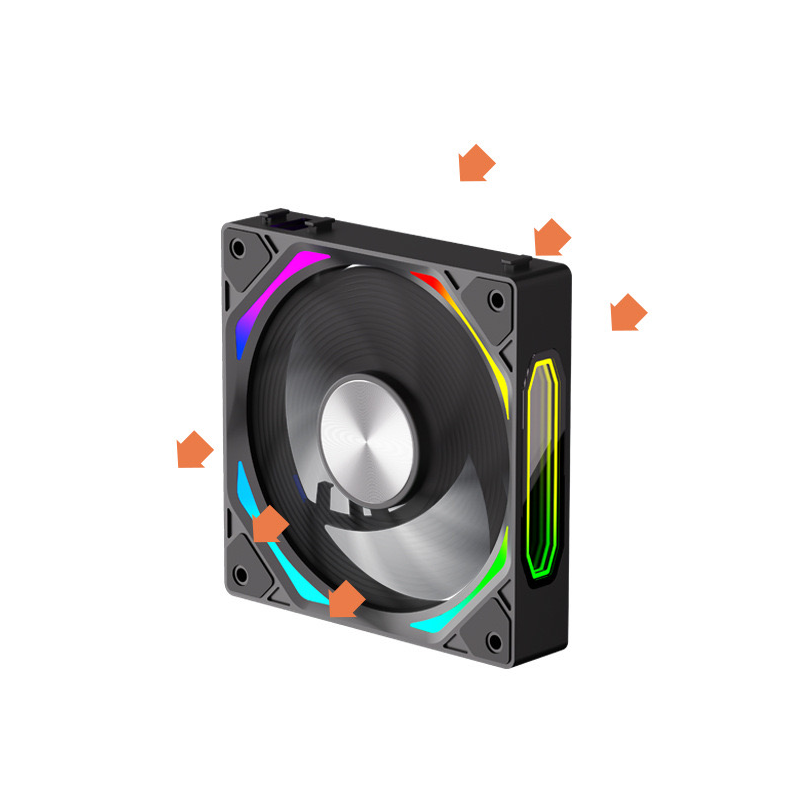 COOLMOON Gaming Computer Desktop Gaming PC Case Fan ARGB PWM 120mm Computer ARGB Fan