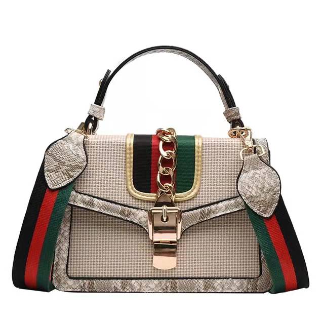 Small Crocodile Print Flap Bags, Leather 22*8*16cm/8.7*3.1*6.3in Luxury Big Capacity Strong Ware Print Flap, For Women