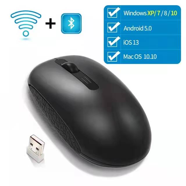 High Capacity Wireless Ergonomic Gaming Mouse with RGB LED Backlight, Silent Clicks