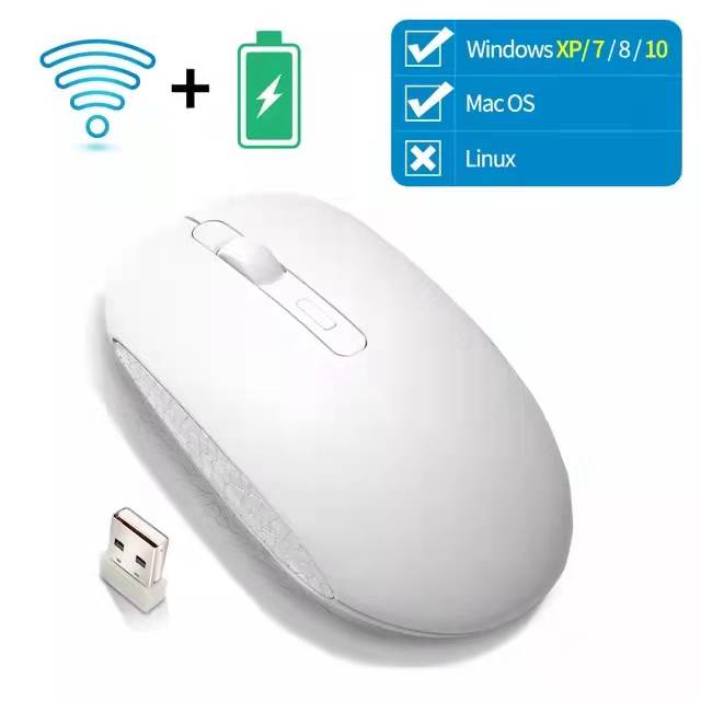 High Capacity Wireless Ergonomic Gaming Mouse with RGB LED Backlight, Silent Clicks