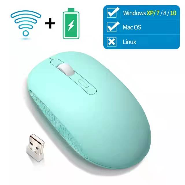 High Capacity Wireless Ergonomic Gaming Mouse with RGB LED Backlight, Silent Clicks