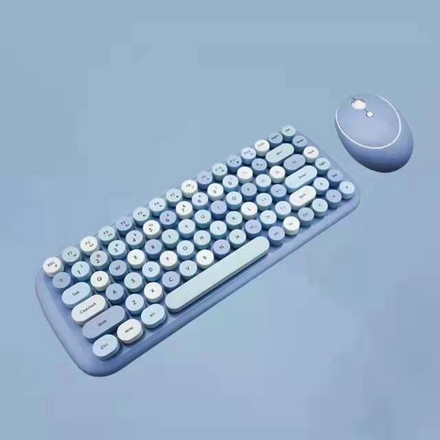 JellyComb 2.4G Wireless Keyboard Set, Intelligent Connection Mirror Fuselage KeyTypewriter Technology, for Work