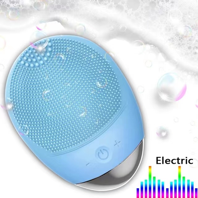Mini Electric Facial Cleansing Brush, Silicone Deep Pore Clean Waterproof Low Noise Easy Control, Suitable for All Skins