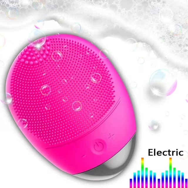 Mini Electric Facial Cleansing Brush, Silicone Deep Pore Clean Waterproof Low Noise Easy Control, Suitable for All Skins