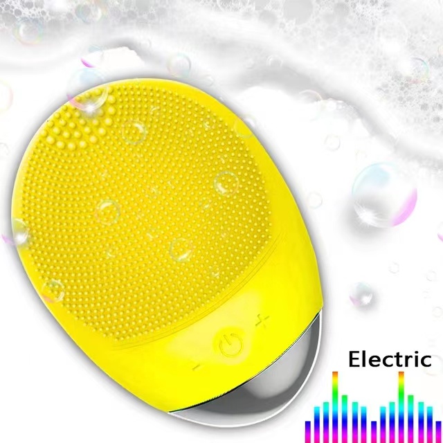Mini Electric Facial Cleansing Brush, Silicone Deep Pore Clean Waterproof Low Noise Easy Control, Suitable for All Skins