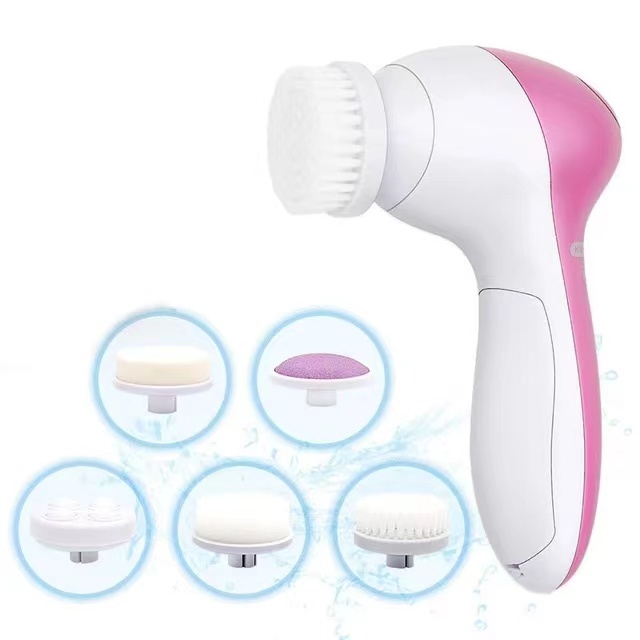 5 in 1 Waterproof Face Cleansing Brush Rotation Large Battery Capacity, Multifunctional Skincare Tool for Women