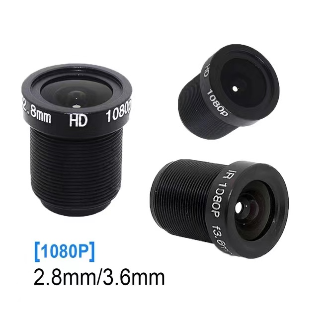 Mini Wide Angle CCTV Monitoring Lens, 115 Degrees Wide Angle 1080P Camera 2.8/3.6mm Lens, for Security