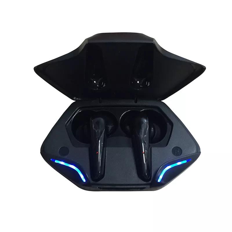 Wireless Earphone, Futuristic Design Multicolor Waterproof LED Display Shock Absorption, for Phones