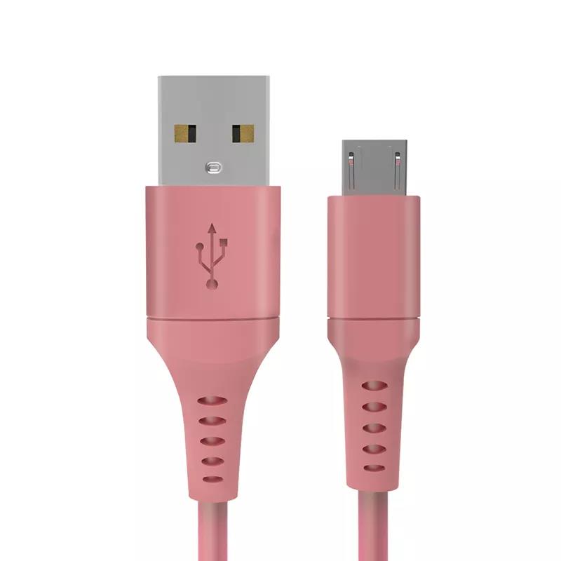 Micro USB Rubber Cord, Fast Charge Safe Connection Fast Transmission 1m Length Convenient, for Android