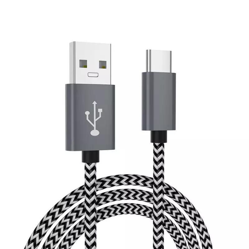 USB to Type-C Cable, Fun and Eye-catching Patterned Nylon Braided Fast Charging Double Ports Convenient, for Phones