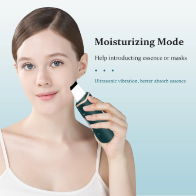 Facial Skin Scrubbing Device, 24000Hz Ultrasonic Vibration Moisturizing Mode, for Deep Exfoliation and Cleaning