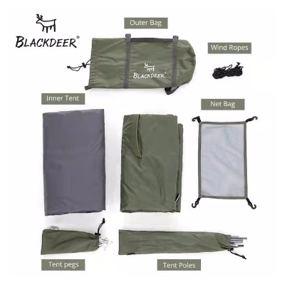 Blackdeer Archeos 2-3 People Backpack Tent, Double Layer Waterproof Thick Fabric Snow Skirt Carry Bag, for Outdoor