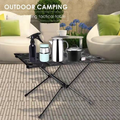 SUNDICK Outdoor Folding Table, Aluminum Alloy Portable Rugged Durable Easy to Assemble Strong Structure, for Outdoor