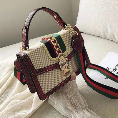 Small Crocodile Print Flap Bags, Leather 22*8*16cm/8.7*3.1*6.3in Luxury Big Capacity Strong Ware Print Flap, For Women