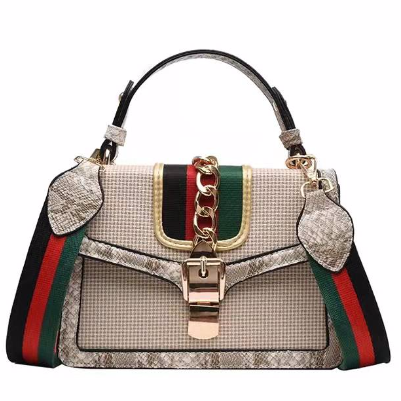 Small Crocodile Print Flap Bags, Leather 22*8*16cm/8.7*3.1*6.3in Luxury Big Capacity Strong Ware Print Flap, For Women