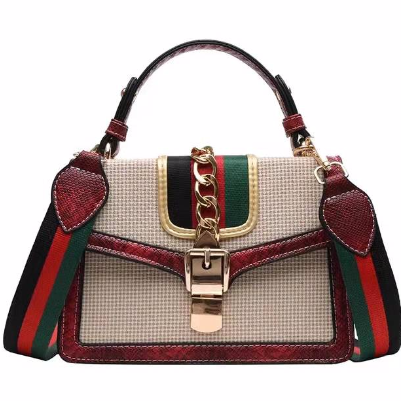 Small Crocodile Print Flap Bags, Leather 22*8*16cm/8.7*3.1*6.3in Luxury Big Capacity Strong Ware Print Flap, For Women