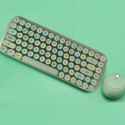 JellyComb 2.4G Wireless Keyboard Set, Intelligent Connection Mirror Fuselage KeyTypewriter Technology, for Work