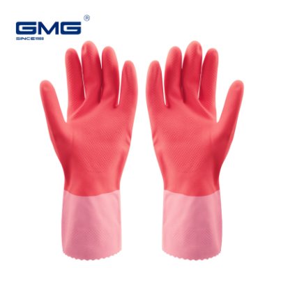 Waterproof Latex Dishwashing Gloves with Durable Cotton Lining High Performance Cleaning Gloves for Kitchen Use