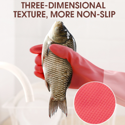 Waterproof Latex Dishwashing Gloves with Durable Cotton Lining High Performance Cleaning Gloves for Kitchen Use