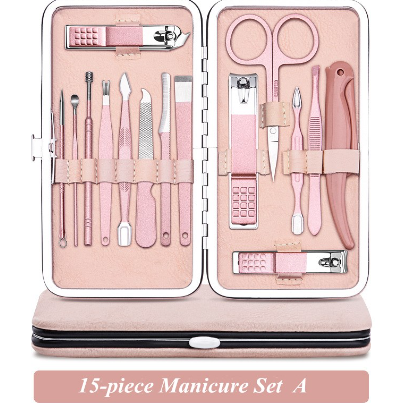 Professional Tool Multifunction Portable Manicure Set,  Stainless Steel Material  Multifunction Portable, for Girls