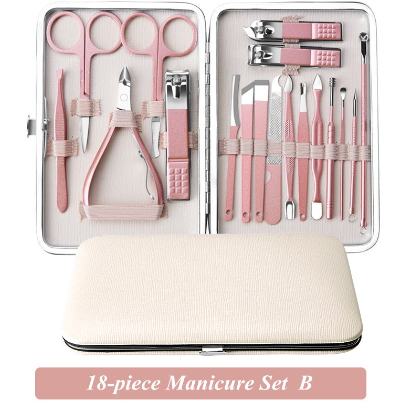 Professional Tool Multifunction Portable Manicure Set,  Stainless Steel Material  Multifunction Portable, for Girls