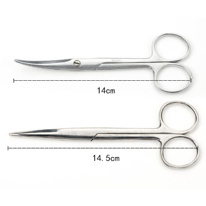 Surgical Scissors, Stainless Steel 14.5cm/5.7in Sharp Blades Easy to Clean Ergonomic Design, for Doctors