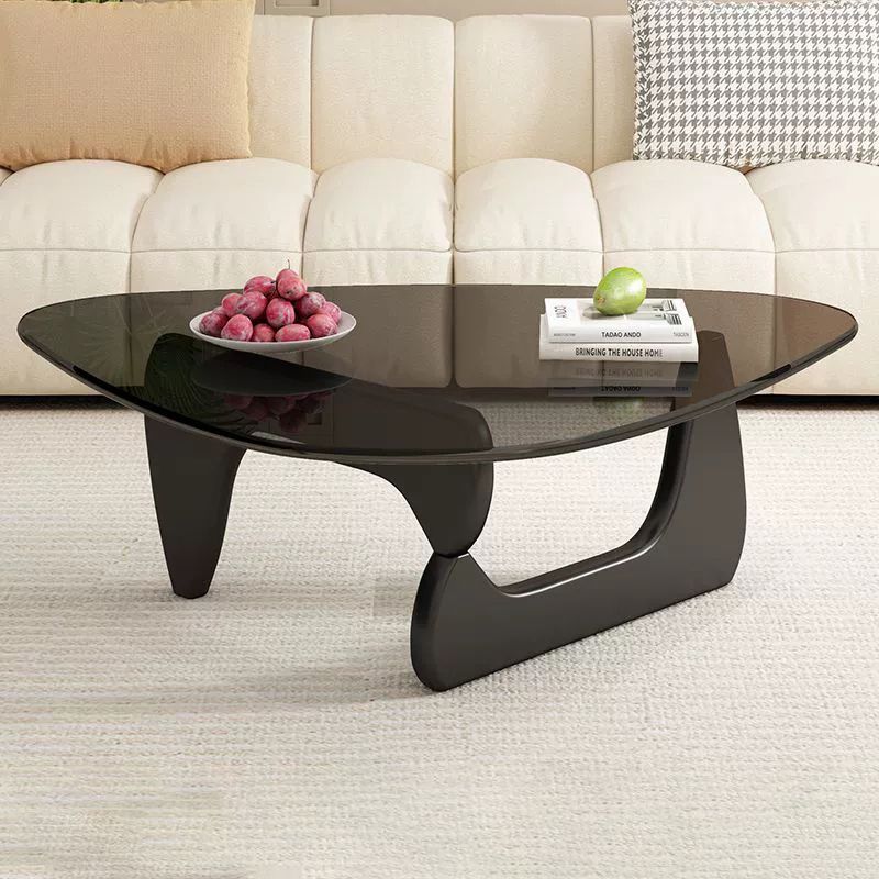 Noguchi Triangle Glass Modern Coffee Table