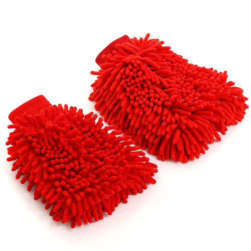 Car Wash Mitt 2 Pack Car Wash Glove Microfiber Chenille Clean Tools Kits Premium Chenille Microfiber Cleaning Mitts