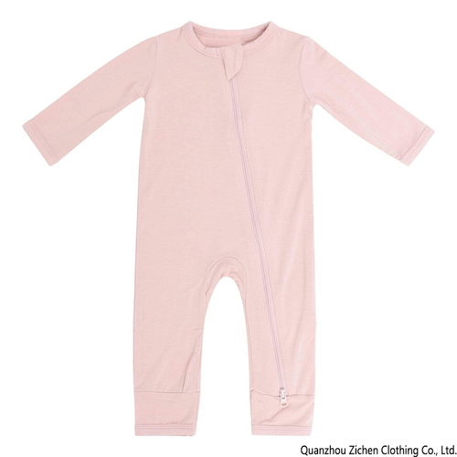 2023 Baby Romper Bamboo Fiber Baby Boy Girl Clothes Newborn Zipper Jumpsuit Solid Long-Sleeve Baby Clothing 0-24M