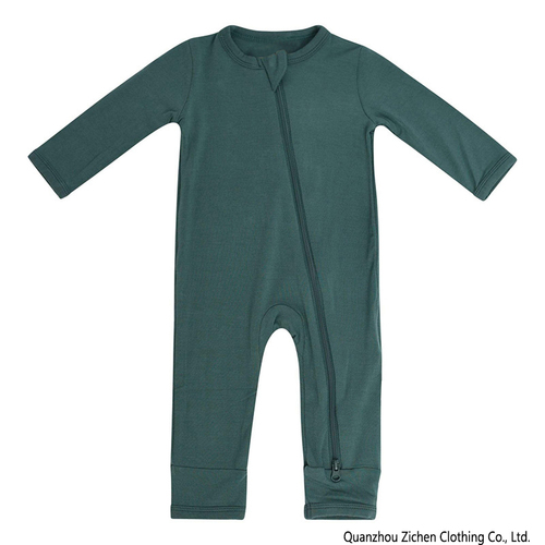 2023 Baby Romper Bamboo Fiber Baby Boy Girl Clothes Newborn Zipper Jumpsuit Solid Long-Sleeve Baby Clothing 0-24M