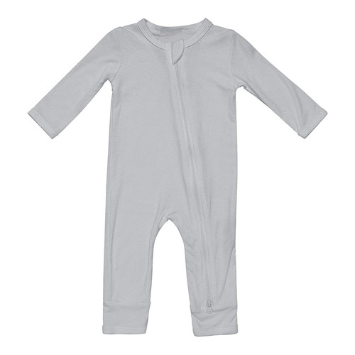 2023 Baby Romper Bamboo Fiber Baby Boy Girl Clothes Newborn Zipper Jumpsuit Solid Long-Sleeve Baby Clothing 0-24M
