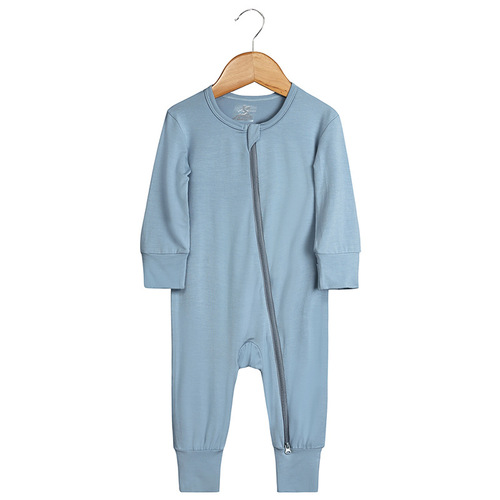 2023 Baby Romper Bamboo Fiber Baby Boy Girl Clothes Newborn Zipper Jumpsuit Solid Long-Sleeve Baby Clothing 0-24M