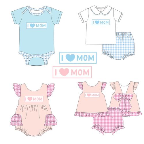 boutique children clothes i love mom baby romper cute baby clothes  milk silk  children clothing