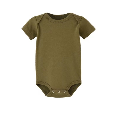 Short sleeve summer 100% cotton knit baby bodysuits clothes newborn jumpsuit baby boys'rompers(old)