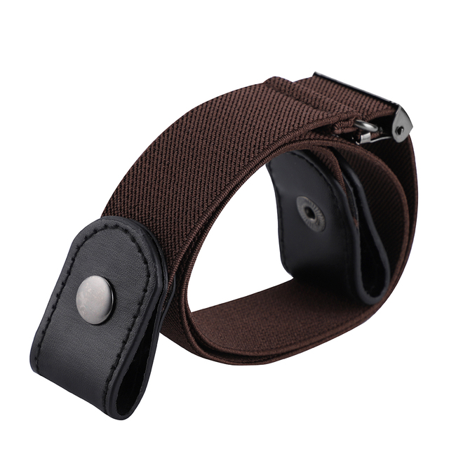 2023 New Lazy Belt Women Japanese Men Versatile Elastic Jeans Seamless Invisible Plastic Buckle Tactical Belt