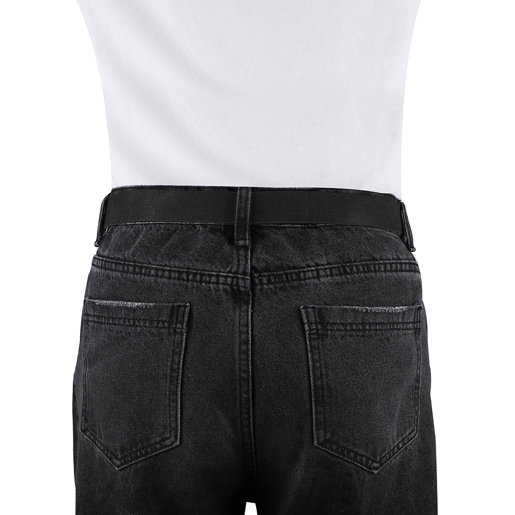 2023 New Lazy Belt Women Japanese Men Versatile Elastic Jeans Seamless Invisible Plastic Buckle Tactical Belt
